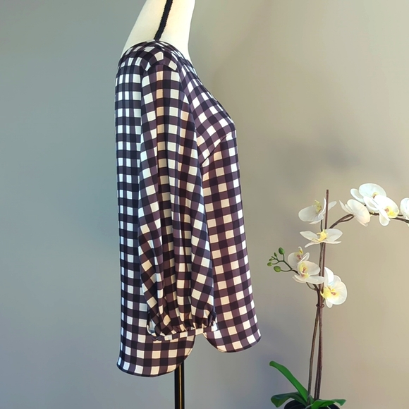 Banana Republic Long Sleeve Off Shoulder Plaid Tunic Top - Size XS - Picture 4 of 10